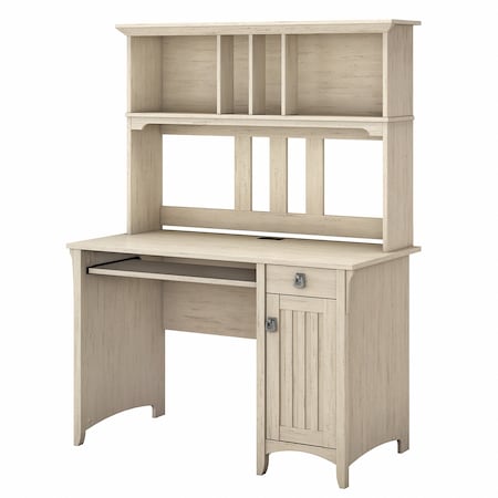 Bush Business Furniture Salinas Small Computer Desk with Hutch in Antique White MY72208-03